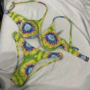 XS SHEIN TIE-DYE BIKINI SET